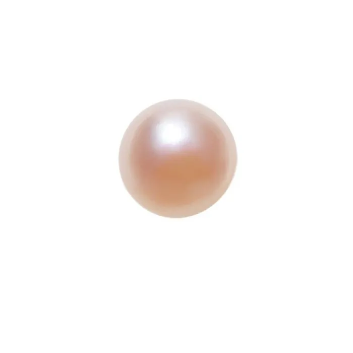 Pearly Lustre Necklaces Top Grade Semi Round Pink Freshwater Pearl WA00042