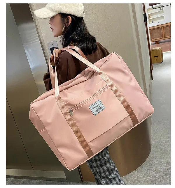 polly PB114 Pale Pink Nylon Large Travel Bag Earrings