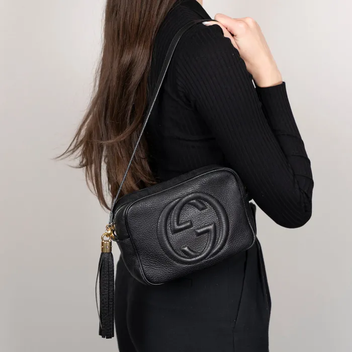 PreOwned Gucci SoHo Disco Tassel Small Shoulder Bag Gucci Earrings