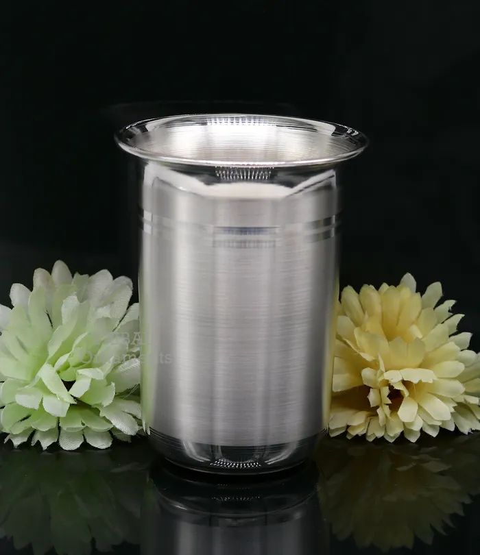 Pure 999 fine silver handmade utensils300ml watermilk Glass tumbler silver flask baby kids serving food stay healthy water glass sv263 TRIBAL ORNAMENTS Necklaces
