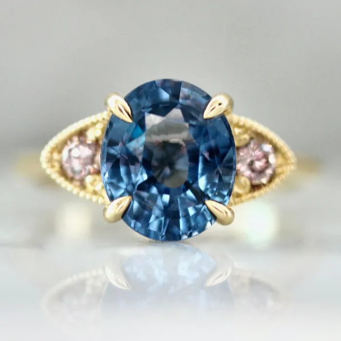 Rings Emily Gill Berry Patch Blue Oval Cut Spinel Ring