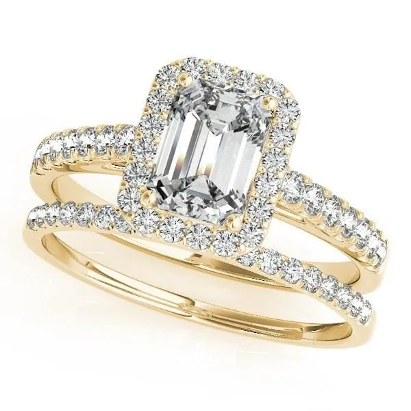 Rings Fire Brilliance Krystal Emerald Moissanite Cathedral Halo Engagement Ring Rings Fire Brilliance Krystal Emerald Moissanite Cathedral Halo Engagement Ring