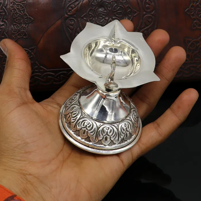 Rings TRIBAL ORNAMENTS Fine 925 silver handmade kandrai work peacock design oil lamp diya deepakdipak silver utensil best gifting silver article utensils su144 Rings TRIBAL ORNAMENTS Fine 925 silver handmade kandrai work peacock design oil lamp diya deepakdipak silver utensil best gifting silver article utensils su144