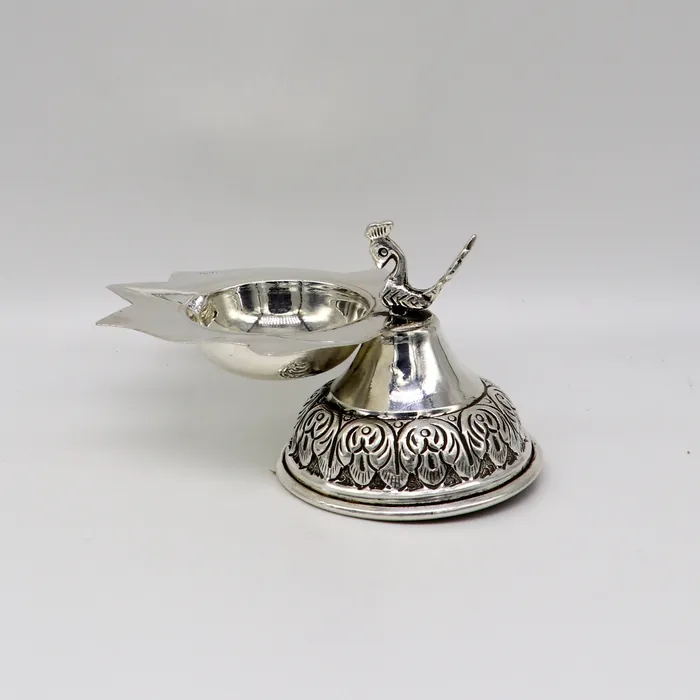 Rings TRIBAL ORNAMENTS Fine 925 silver handmade kandrai work peacock design oil lamp diya deepakdipak silver utensil best gifting silver article utensils su144 Rings TRIBAL ORNAMENTS Fine 925 silver handmade kandrai work peacock design oil lamp diya deepakdipak silver utensil best gifting silver article utensils su144