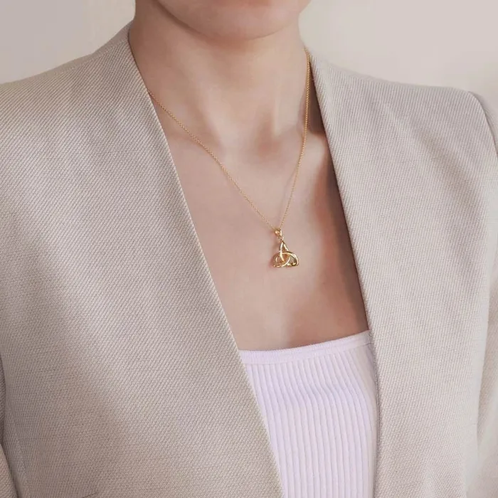 Shanore Necklaces 14KT Gold Vermeil Trinity Knot Necklace