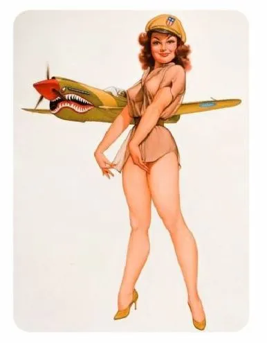 STP06 Vintage Style Collectable Pin Up Girl Sticker Winter Park Products Earrings