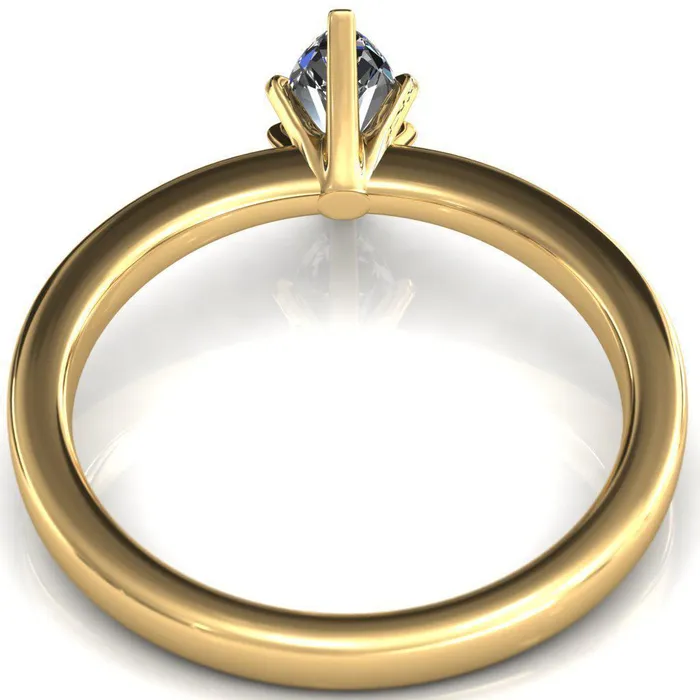 Tessa Marquise Moissanite 6 Prong Pitched Shoulders Solitaire Engagement Ring Fire Brilliance Rings