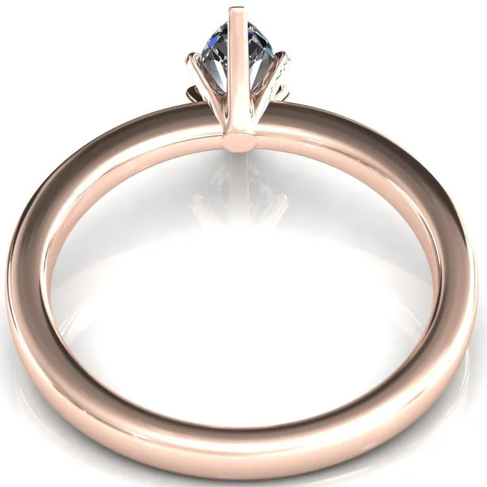Tessa Marquise Moissanite 6 Prong Pitched Shoulders Solitaire Engagement Ring Fire Brilliance Rings