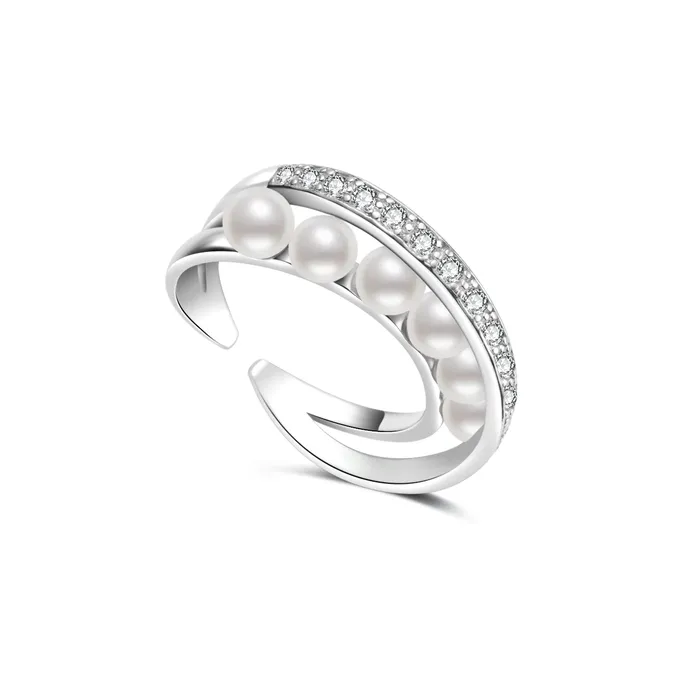 Top Grade Freshwater Pearl Ring WR00328 CONNECT Pearly Lustre Rings