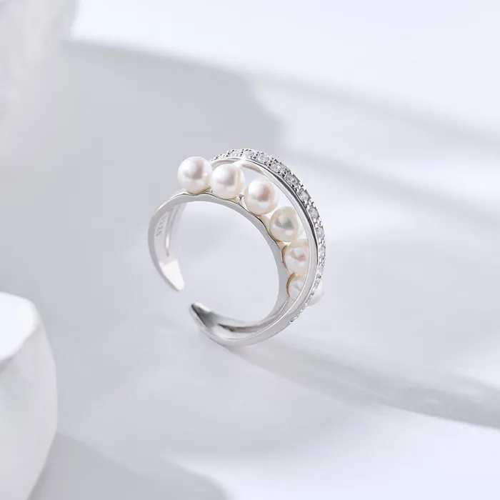 Top Grade Freshwater Pearl Ring WR00328 CONNECT Pearly Lustre Rings