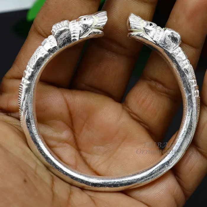 TRIBAL ORNAMENTS Bracelets Amazing Vintage solid 925 silver customized design cuff kada bracelet easy to adjust with your wrist best gifting unisex jewelry nsk602 TRIBAL ORNAMENTS Bracelets Amazing Vintage solid 925 silver customized design cuff kada bracelet easy to adjust with your wrist best gifting unisex jewelry nsk602