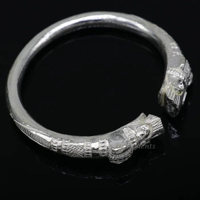 TRIBAL ORNAMENTS Bracelets Amazing Vintage solid 925 silver customized design cuff kada bracelet easy to adjust with your wrist best gifting unisex jewelry nsk602 TRIBAL ORNAMENTS Bracelets Amazing Vintage solid 925 silver customized design cuff kada bracelet easy to adjust with your wrist best gifting unisex jewelry nsk602