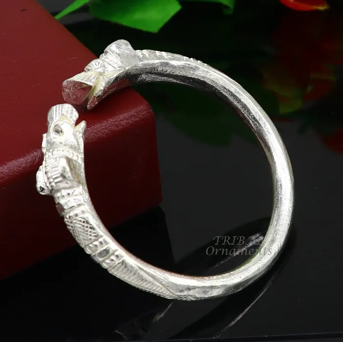 TRIBAL ORNAMENTS Bracelets Amazing Vintage solid 925 silver customized design cuff kada bracelet easy to adjust with your wrist best gifting unisex jewelry nsk602 TRIBAL ORNAMENTS Bracelets Amazing Vintage solid 925 silver customized design cuff kada bracelet easy to adjust with your wrist best gifting unisex jewelry nsk602