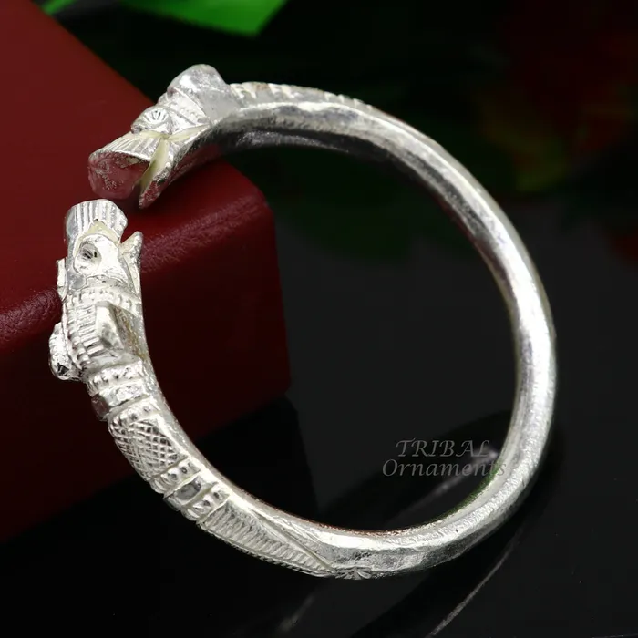 TRIBAL ORNAMENTS Bracelets Amazing Vintage solid 925 silver customized design cuff kada bracelet easy to adjust with your wrist best gifting unisex jewelry nsk602 TRIBAL ORNAMENTS Bracelets Amazing Vintage solid 925 silver customized design cuff kada bracelet easy to adjust with your wrist best gifting unisex jewelry nsk602