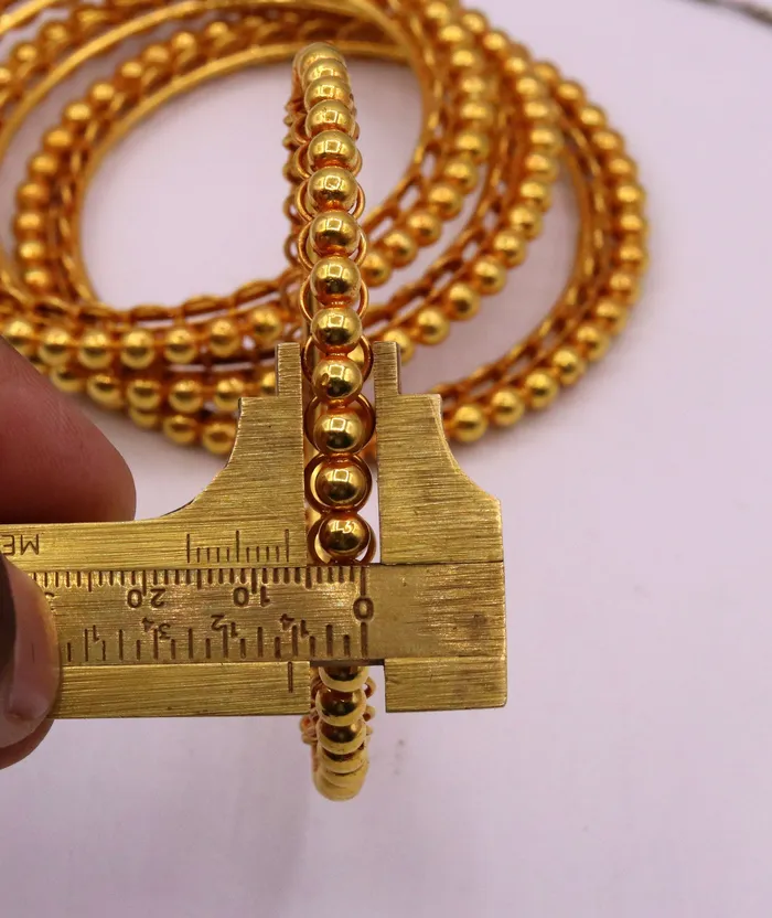 TRIBAL ORNAMENTS Genuine 22k yellow solid gold handmade vintage antique design rajasthan traditional bangle bracelet kangan jewelry ba42 Bracelets