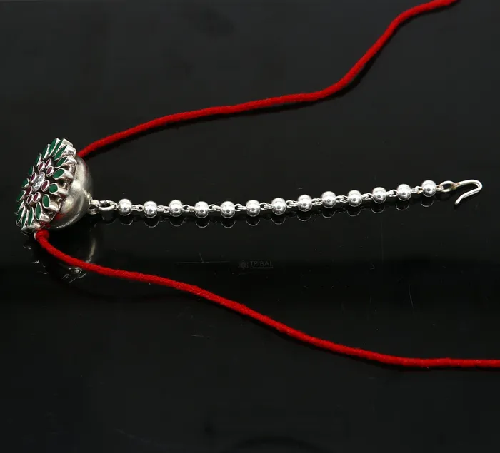 TRIBAL ORNAMENTS Necklaces 925 sterling silver handmade traditional design Mangtika mangtika is a stunning and elegant piece of hair head jewelry brides gift MT28 TRIBAL ORNAMENTS Necklaces 925 sterling silver handmade traditional design Mangtika mangtika is a stunning and elegant piece of hair head jewelry brides gift MT28