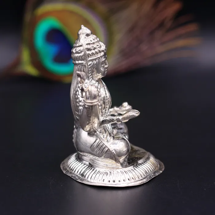 TRIBAL ORNAMENTS Necklaces Sterling silver handmade gorgeous Goddess laxmi statue sculpture for Diwali puja customized art home temple article from sst01