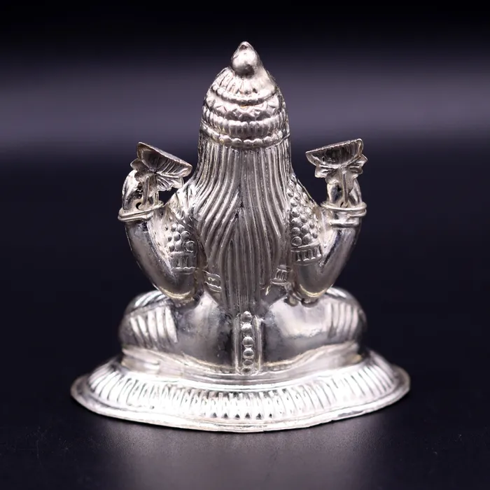 TRIBAL ORNAMENTS Necklaces Sterling silver handmade gorgeous Goddess laxmi statue sculpture for Diwali puja customized art home temple article from sst01
