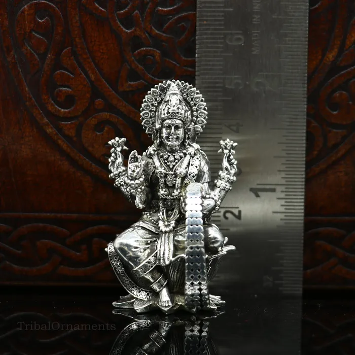 TRIBAL ORNAMENTS Rings 2 925 Sterling silver handmade customized Hindu idols Lakshmi and Ganesha statue puja article figurine home dcor Diwali puja art2122