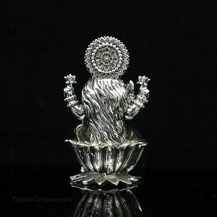 TRIBAL ORNAMENTS Rings 2 925 Sterling silver handmade customized Hindu idols Lakshmi and Ganesha statue puja article figurine home dcor Diwali puja art2122