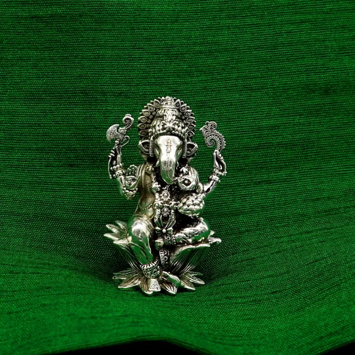 TRIBAL ORNAMENTS Rings 2 925 Sterling silver handmade customized Hindu idols Lakshmi and Ganesha statue puja article figurine home dcor Diwali puja art2122