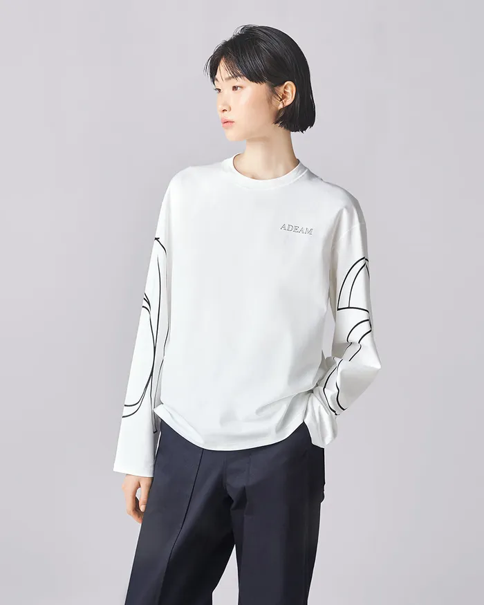 White Airwalk Long T Shirt ADEAM Rings