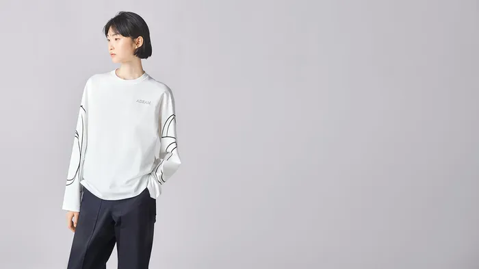 White Airwalk Long T Shirt ADEAM Rings White Airwalk Long T Shirt ADEAM Rings