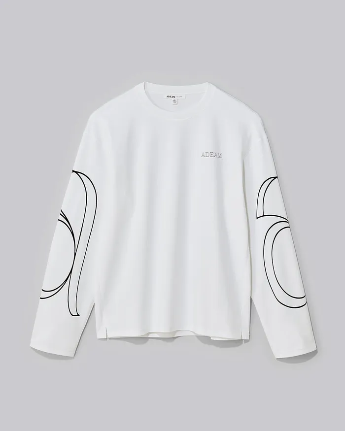 White Airwalk Long T Shirt ADEAM Rings White Airwalk Long T Shirt ADEAM Rings