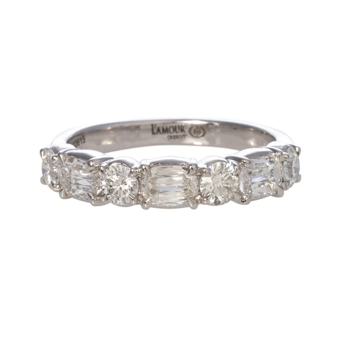 112ctw LAmour Crisscut Round Diamond 7Stone Band Christopher Designs Rings 112ctw LAmour Crisscut Round Diamond 7Stone Band Christopher Designs Rings