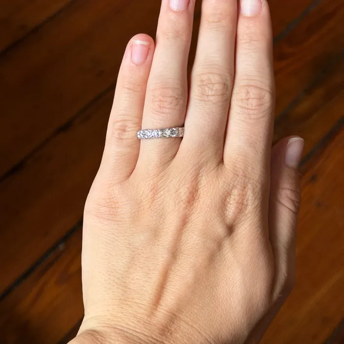112ctw LAmour Crisscut Round Diamond 7Stone Band Christopher Designs Rings