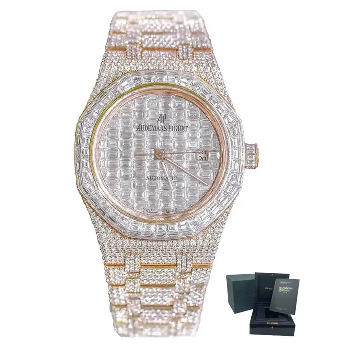 Audemars Piguet Bracelets Audemars Piguet Royal Oak Custom Iced Out 33mm Watch Ref 15500 Pave Diamond Dial Diamond Case in 18K Rose Gold Diamond Bracelet Audemars Piguet Bracelets Audemars Piguet Royal Oak Custom Iced Out 33mm Watch Ref 15500 Pave Diamond Dial Diamond Case in 18K Rose Gold Diamond Bracelet