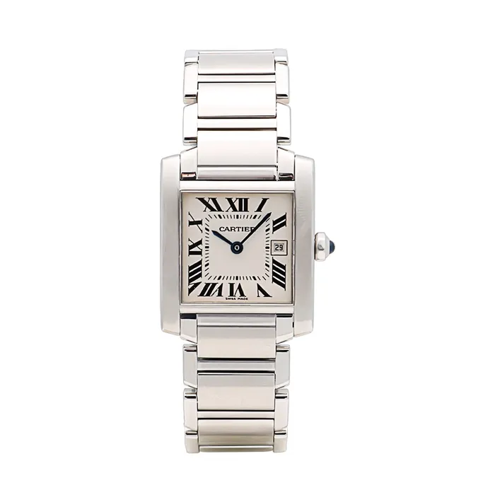 Bracelets Cartier Cartier Tank Francaise Midsize Steel Case Date Steel Bracelet Preowned Bracelets Cartier Cartier Tank Francaise Midsize Steel Case Date Steel Bracelet Preowned