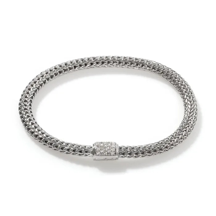 Bracelets John Hardy Classic Chain Silver Diamond Pave XSmall Bracelet Size UniM John Hardy