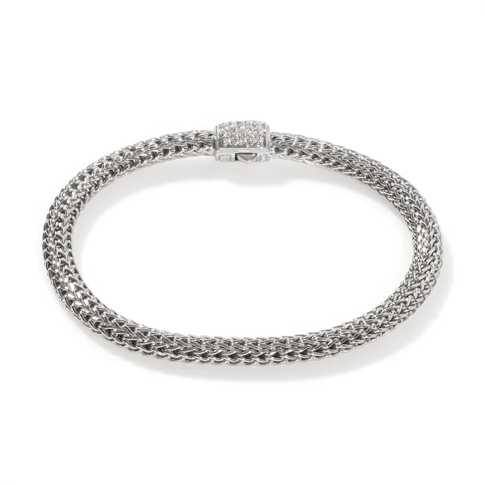 Bracelets John Hardy Classic Chain Silver Diamond Pave XSmall Bracelet Size UniM John Hardy Bracelets John Hardy Classic Chain Silver Diamond Pave XSmall Bracelet Size UniM John Hardy