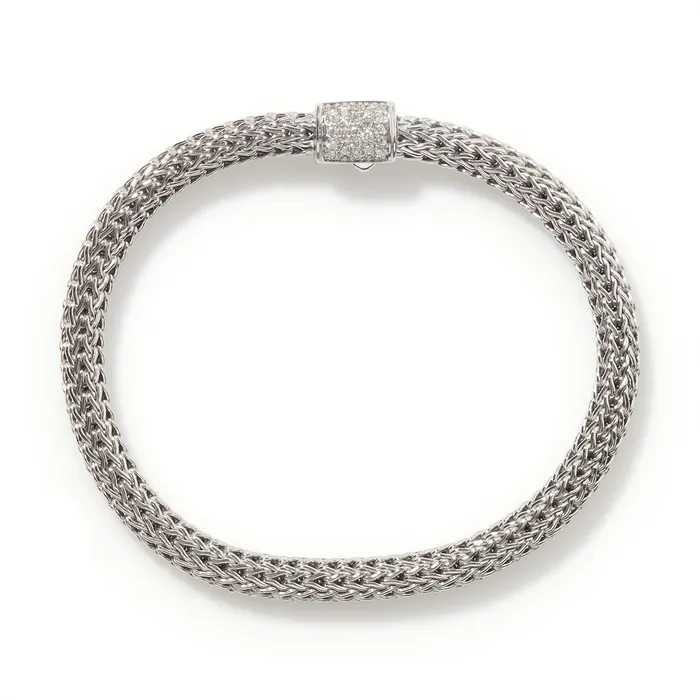 Bracelets John Hardy Classic Chain Silver Diamond Pave XSmall Bracelet Size UniM John Hardy Bracelets John Hardy Classic Chain Silver Diamond Pave XSmall Bracelet Size UniM John Hardy