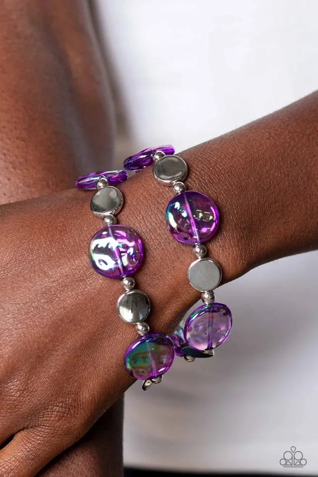 Bracelets Paparazzi Accessories Paparazzi Bracelet Discus Throw Purple