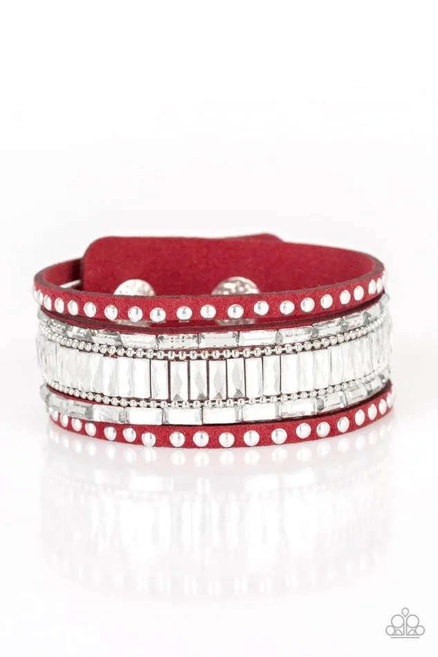 Bracelets Paparazzi Bracelet Rock Star Rocker Red Paparazzi Jewelry