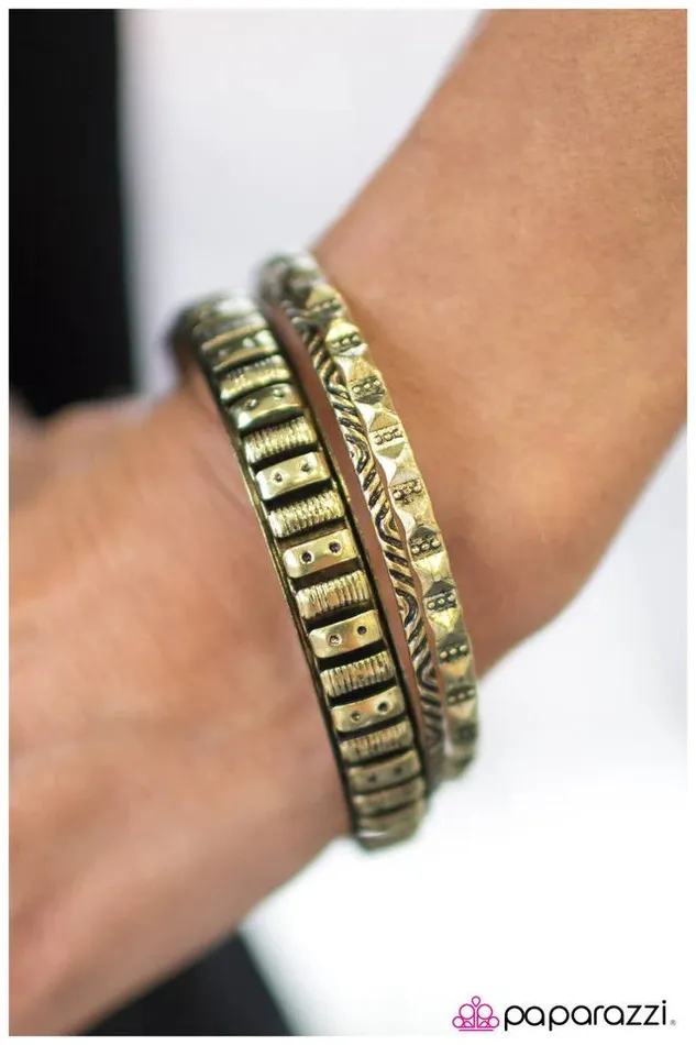 Bracelets Paparazzi Bracelet The Jedi Brass Paparazzi Jewelry