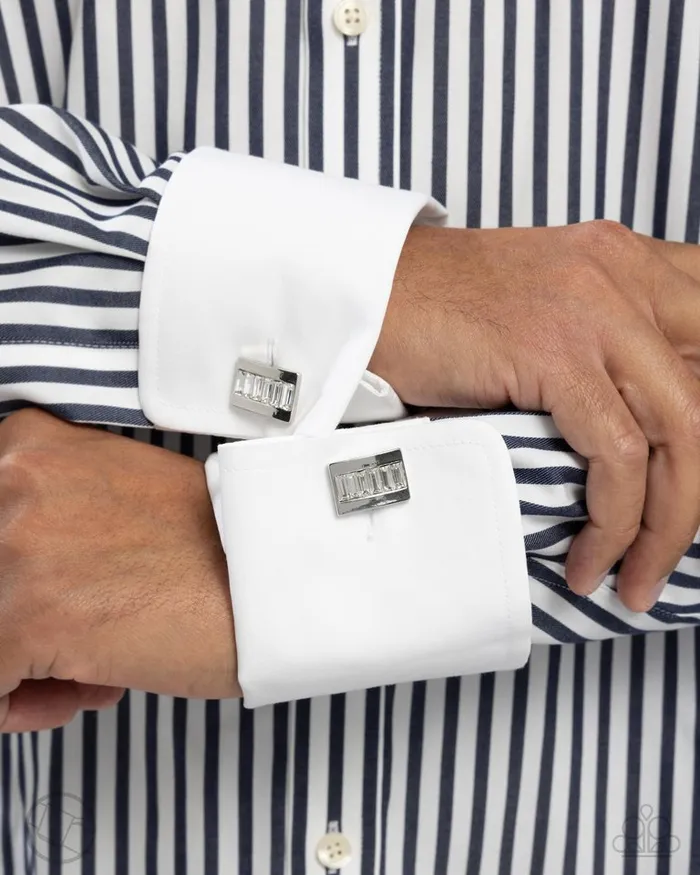 Bracelets Paparazzi Jewelry Paparazzi Bracelet Barred Baron White