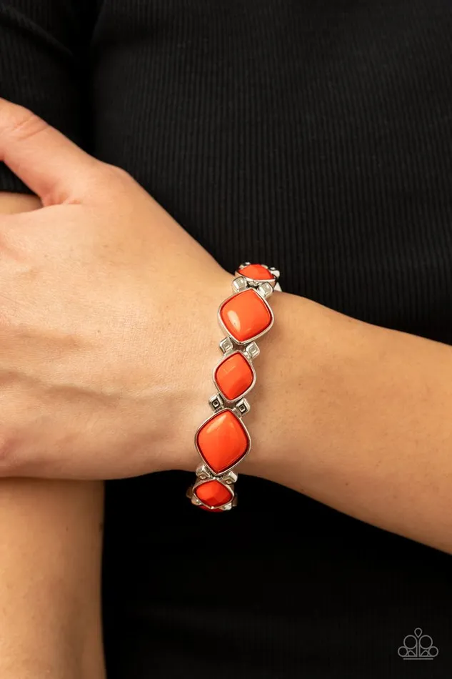 Bracelets Paparazzi Jewelry Paparazzi Bracelet Boldly BEADazzled Orange