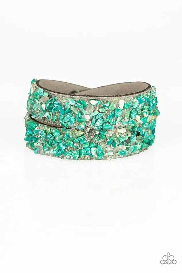 Bracelets Paparazzi Jewelry Paparazzi Bracelet CRUSH To Conclusions Green
