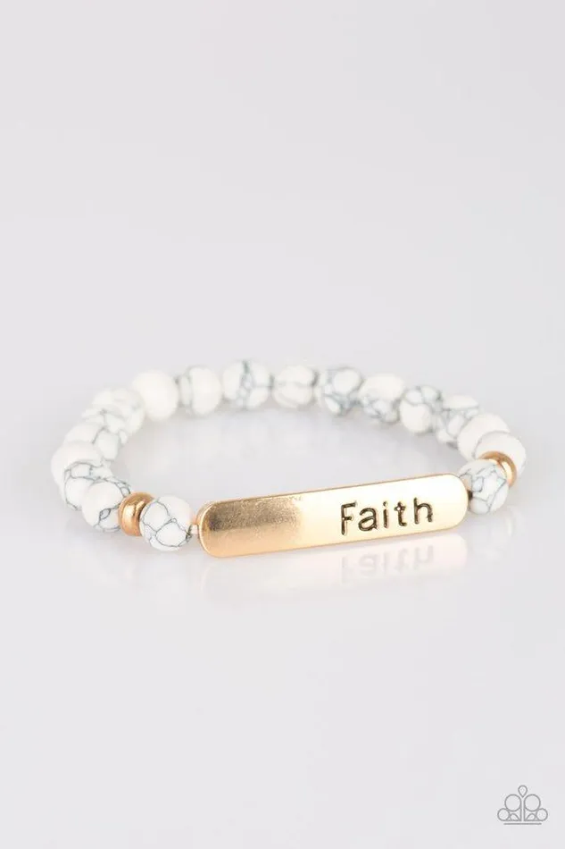 Bracelets Paparazzi Jewelry Paparazzi Bracelet Fearless Faith Gold