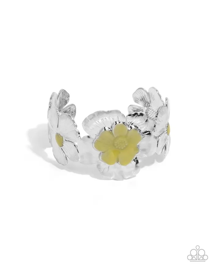 Bracelets Paparazzi Jewelry Paparazzi Bracelet Floral Foundation Yellow