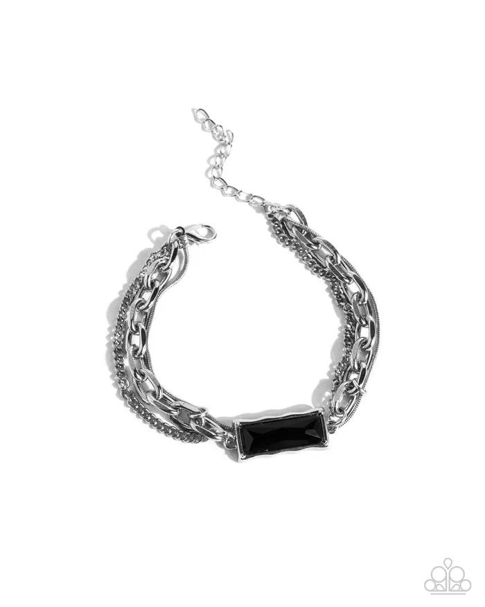 Bracelets Paparazzi Jewelry Paparazzi Bracelet Grungy Gait Black Bracelets Paparazzi Jewelry Paparazzi Bracelet Grungy Gait Black
