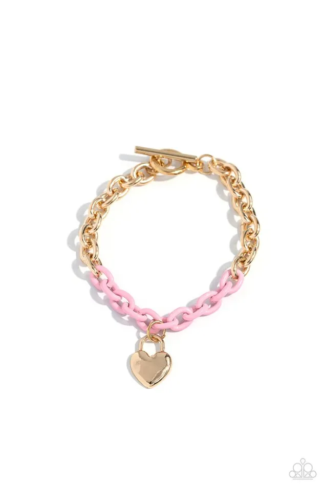 Bracelets Paparazzi Jewelry Paparazzi Bracelet Locked and Loved Pink Bracelets Paparazzi Jewelry Paparazzi Bracelet Locked and Loved Pink
