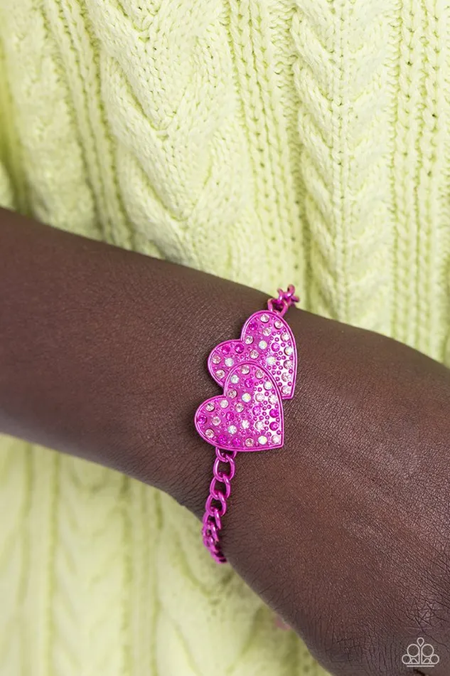Bracelets Paparazzi Jewelry Paparazzi Bracelet Lovestruck Lineup Pink