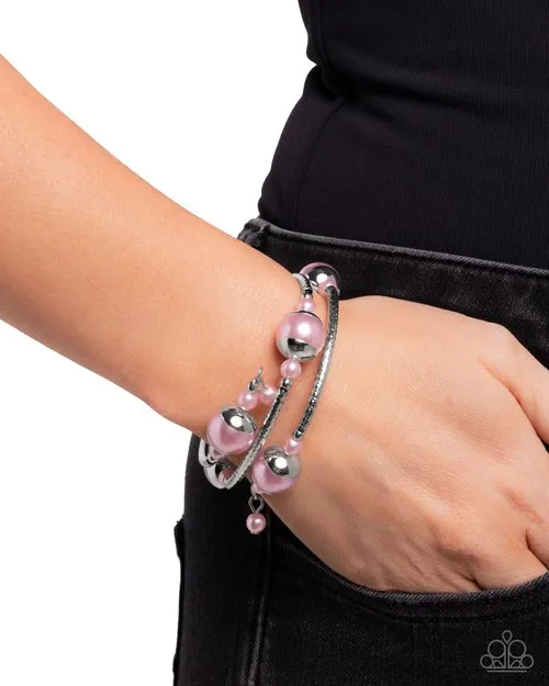 Bracelets Paparazzi Jewelry Paparazzi Bracelet Palatial Pearls Pink
