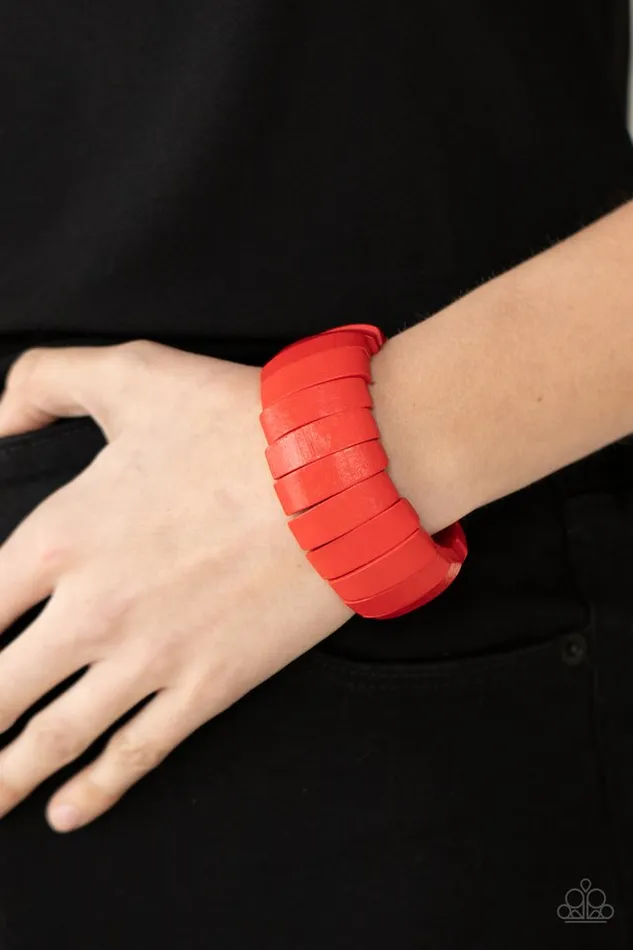 Bracelets Paparazzi Jewelry Paparazzi Bracelet Raise The BARBADOS Red