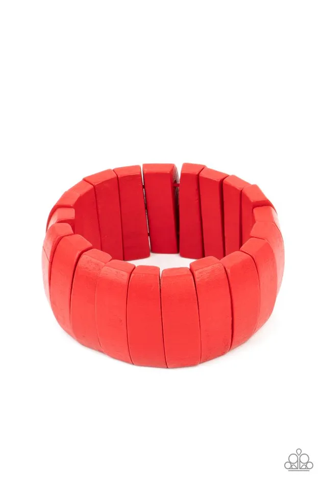 Bracelets Paparazzi Jewelry Paparazzi Bracelet Raise The BARBADOS Red Bracelets Paparazzi Jewelry Paparazzi Bracelet Raise The BARBADOS Red
