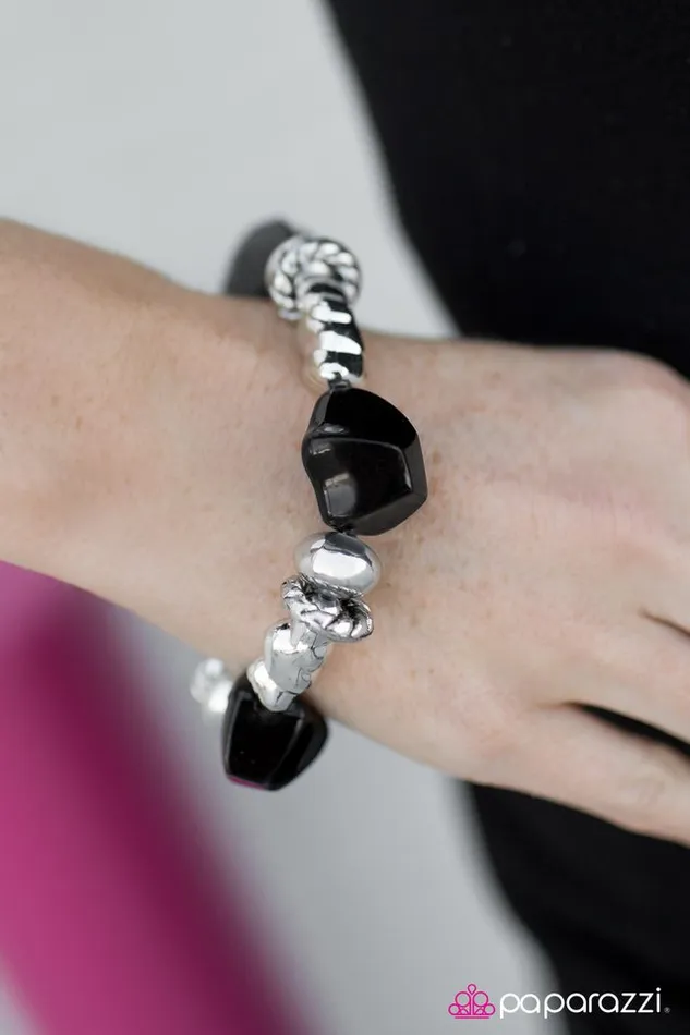 Bracelets Paparazzi Jewelry Paparazzi Bracelet Rolling Rock Black